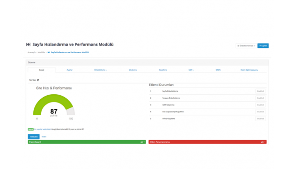 Opencart Performans & Hızlandırma Modülü